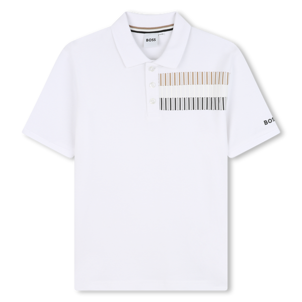 Straight polo with stripes