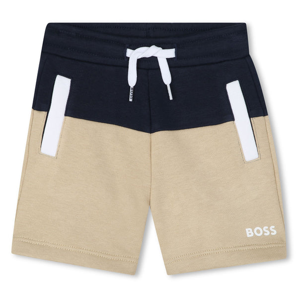 Two-tone fleece shorts