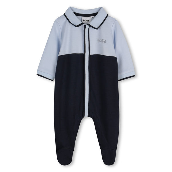 Tricolour polo-neck pyjamas