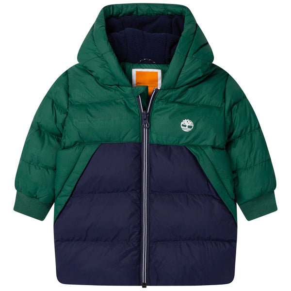 Two-tone puffer jacket
