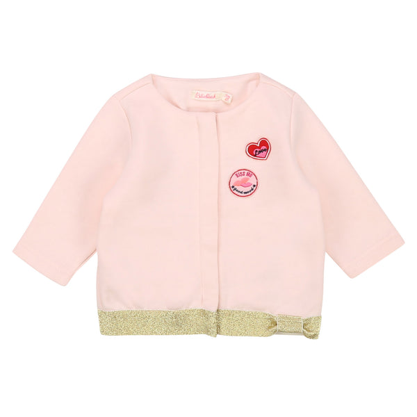 COTTON FLEECE ZIP-UP JUMPER